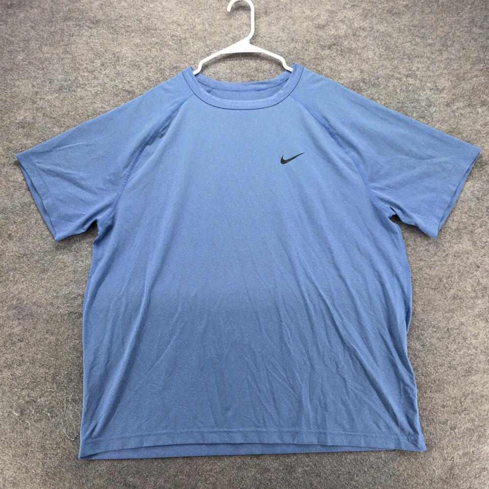 Nike Shirt Mens XL Blue Short Sleeve Crewneck Tagless Dri-FIT Athletic Jersey